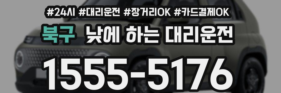 북구 낮에 하는 대리운전