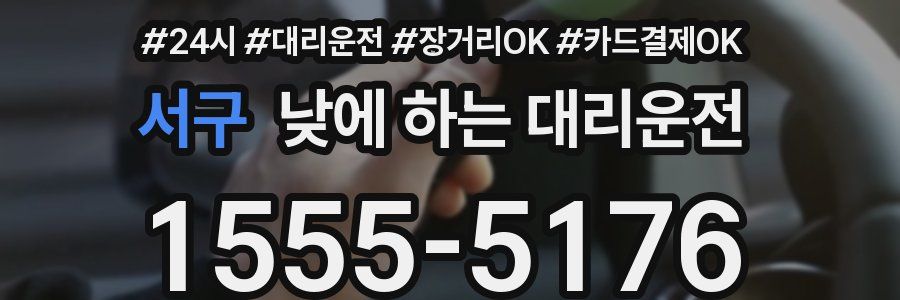 서구 낮에 하는 대리운전