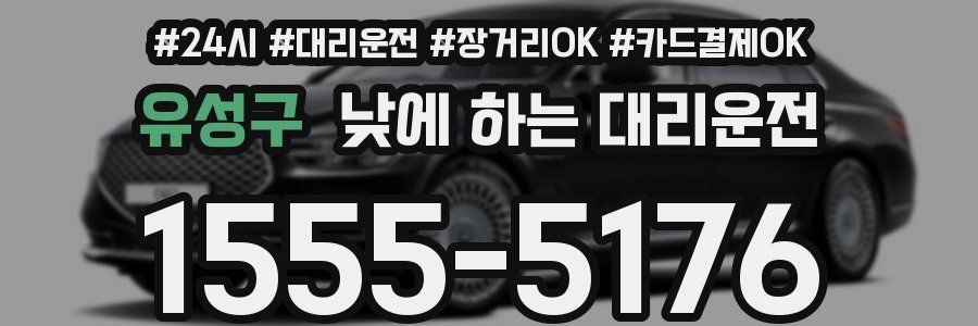 유성구 낮에 하는 대리운전