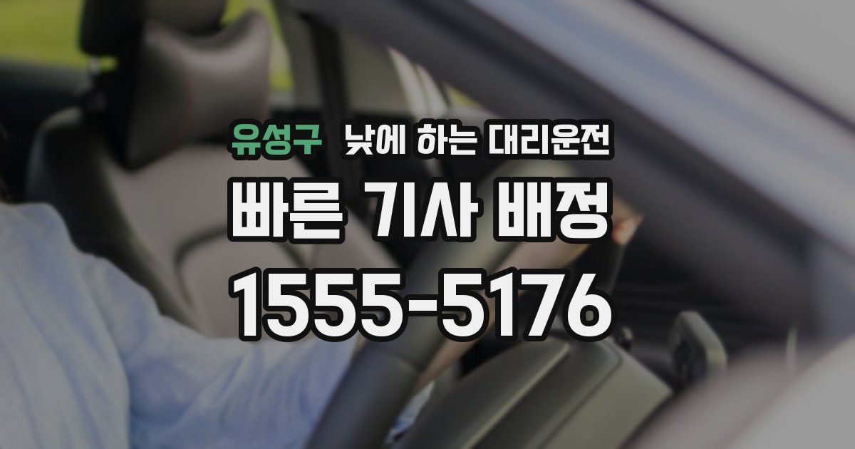 유성구 낮에 하는 대리운전