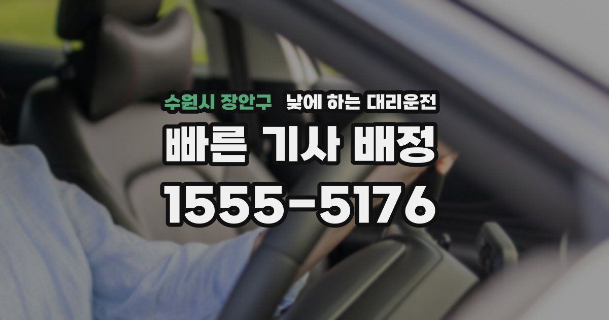수원시 장안구 낮에 하는 대리운전