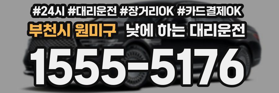 부천시 원미구 낮에 하는 대리운전