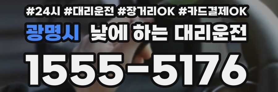 광명시 낮에 하는 대리운전