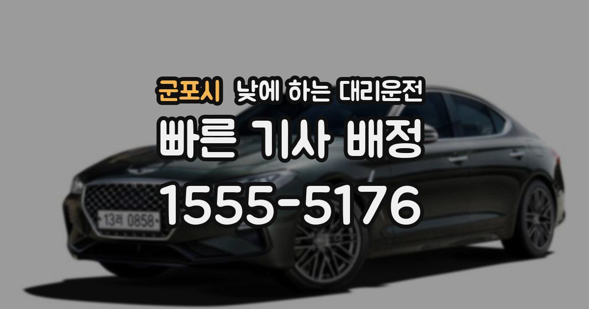 군포시 낮에 하는 대리운전