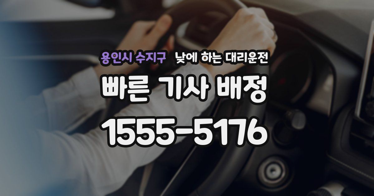 용인시 수지구 낮에 하는 대리운전