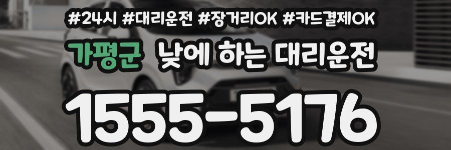 가평군 낮에 하는 대리운전