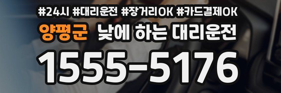 양평군 낮에 하는 대리운전