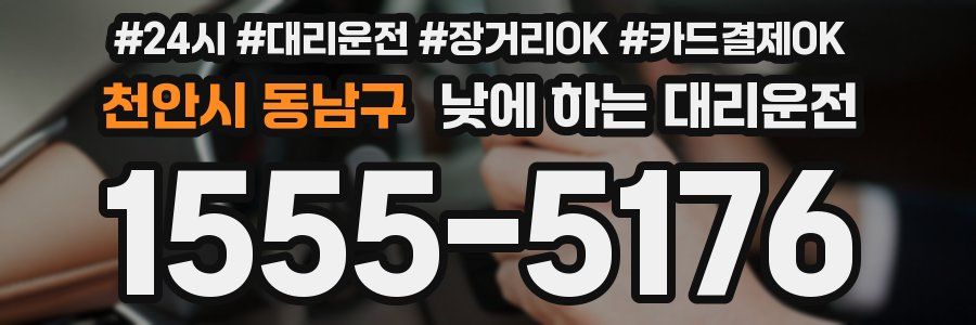 천안시 동남구 낮에 하는 대리운전