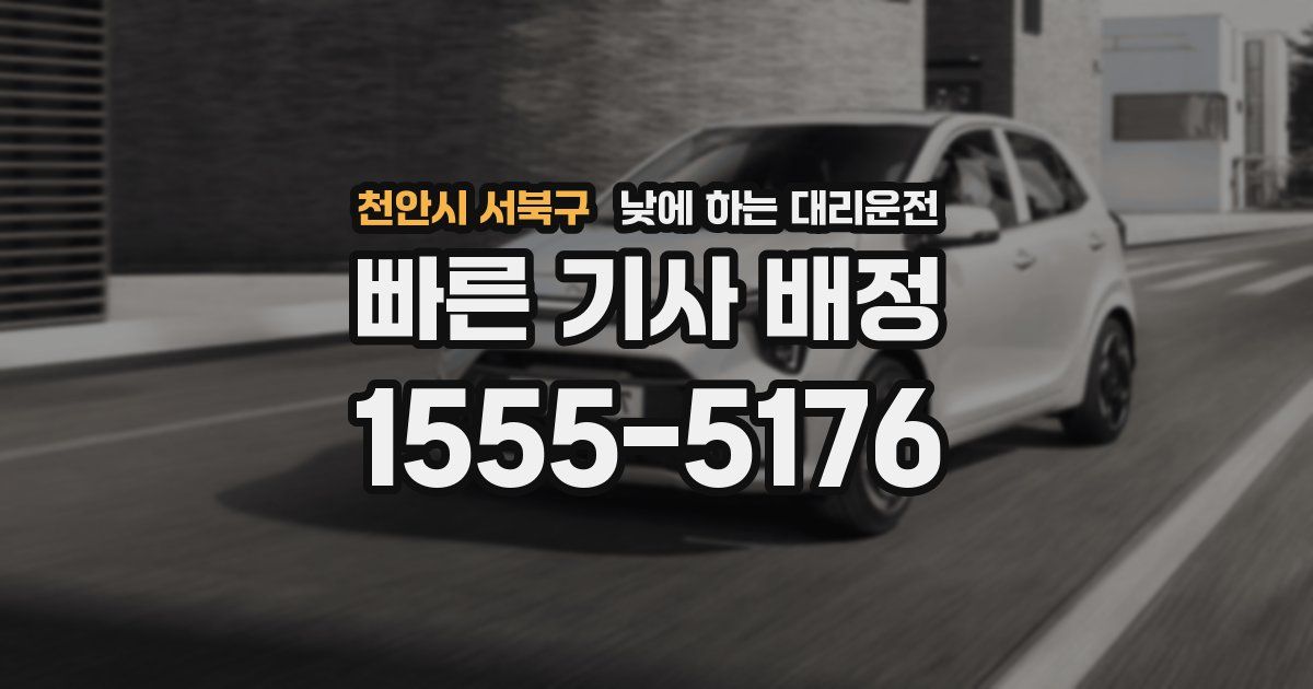 천안시 서북구 낮에 하는 대리운전