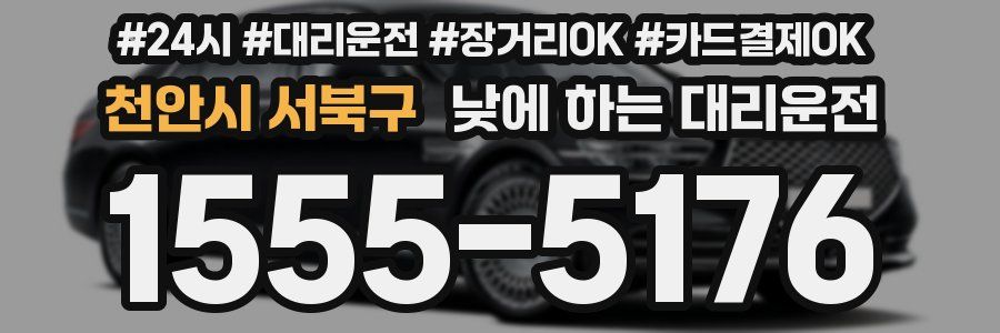 천안시 서북구 낮에 하는 대리운전