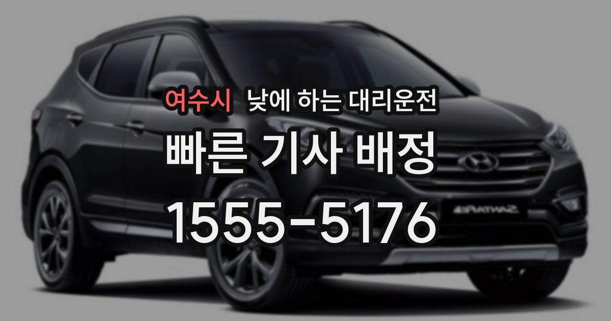 여수시 낮에 하는 대리운전