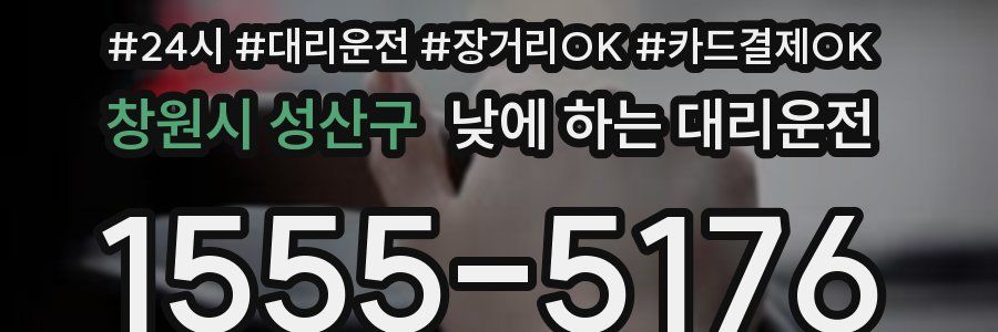 창원시 성산구 낮에 하는 대리운전