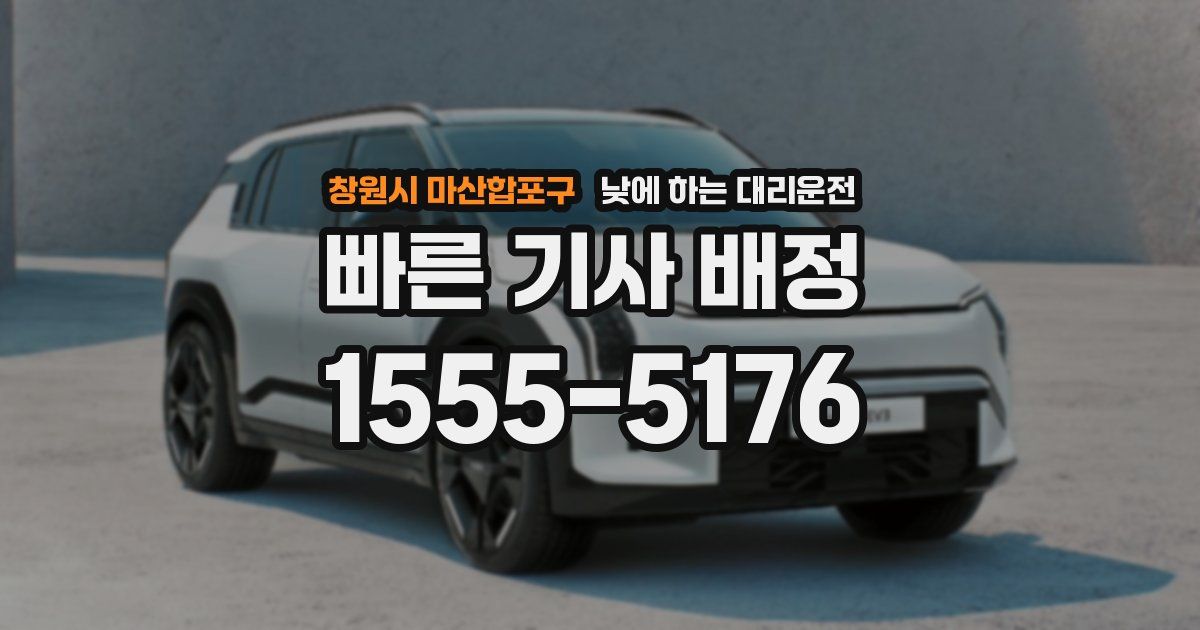 창원시 마산합포구 낮에 하는 대리운전