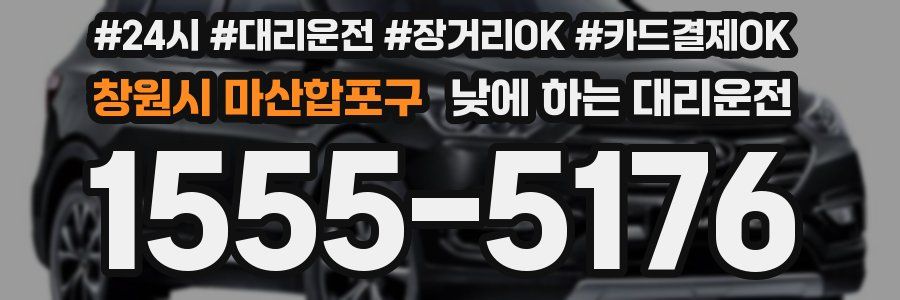 창원시 마산합포구 낮에 하는 대리운전