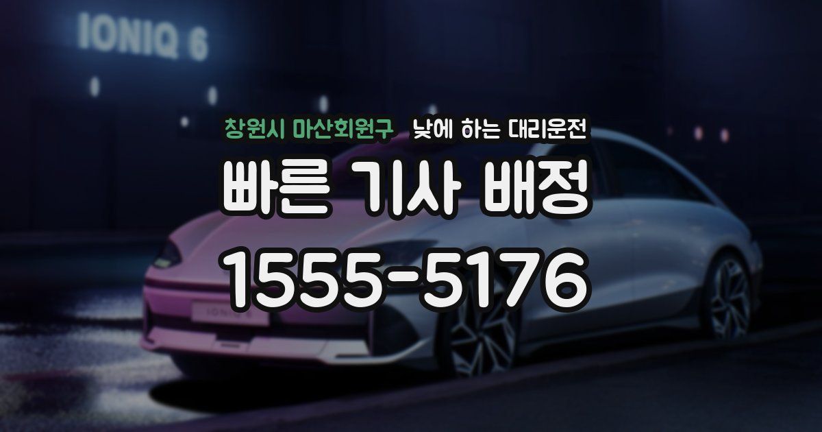 창원시 마산회원구 낮에 하는 대리운전