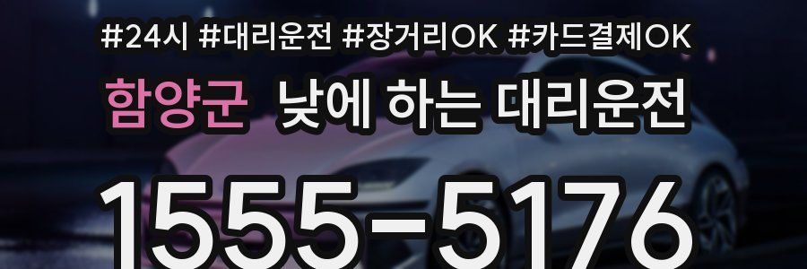 함양군 낮에 하는 대리운전