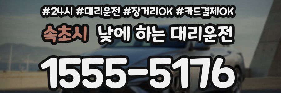 속초시 낮에 하는 대리운전