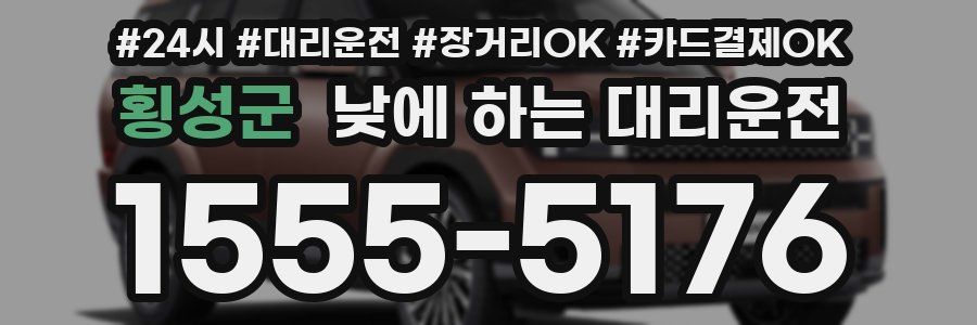 횡성군 낮에 하는 대리운전