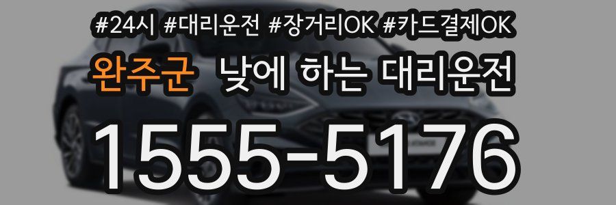 완주군 낮에 하는 대리운전