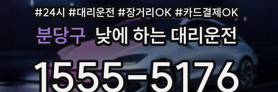 분당구 낮에 하는 대리운전