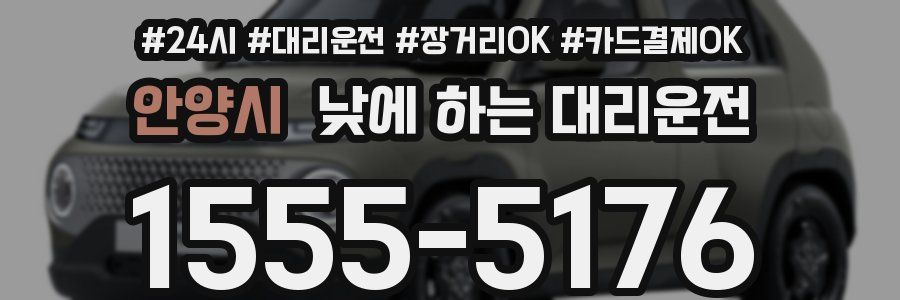 안양시 낮에 하는 대리운전