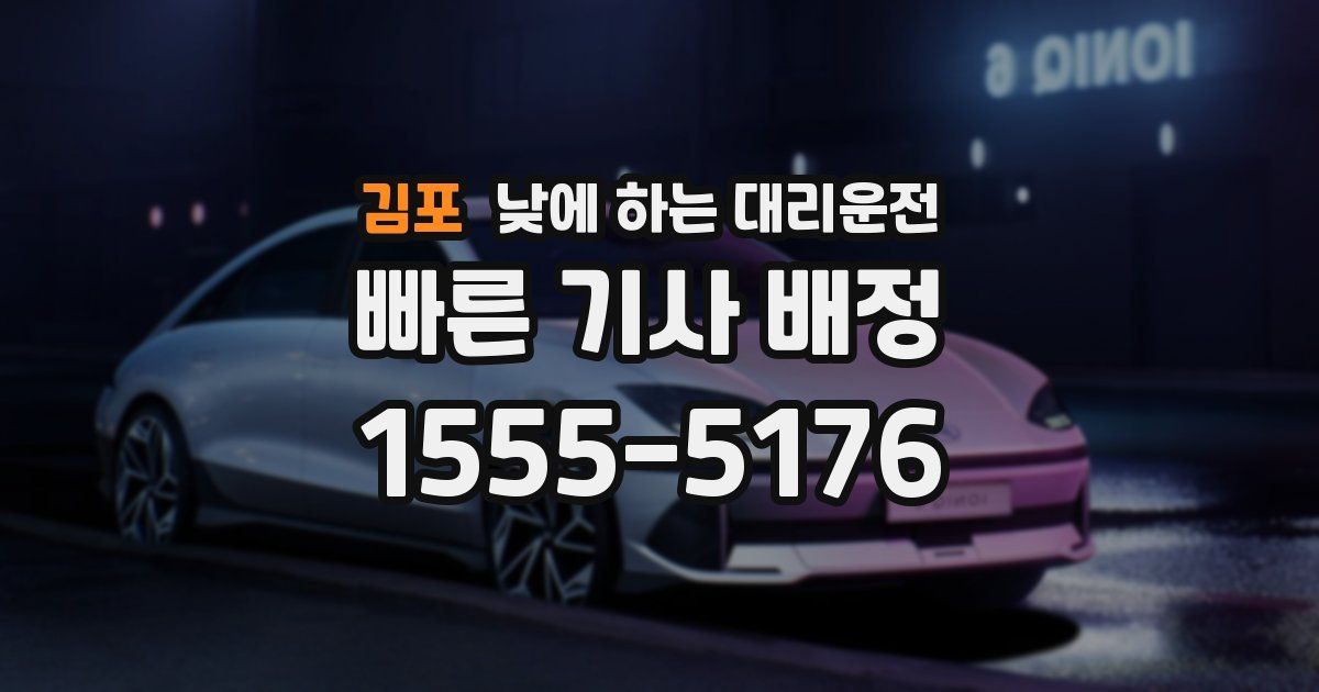 김포 낮에 하는 대리운전