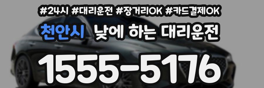 천안시 낮에 하는 대리운전