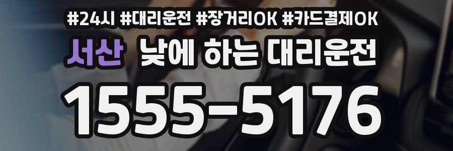 서산 낮에 하는 대리운전