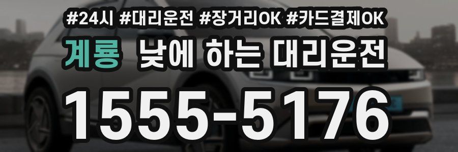 계룡 낮에 하는 대리운전