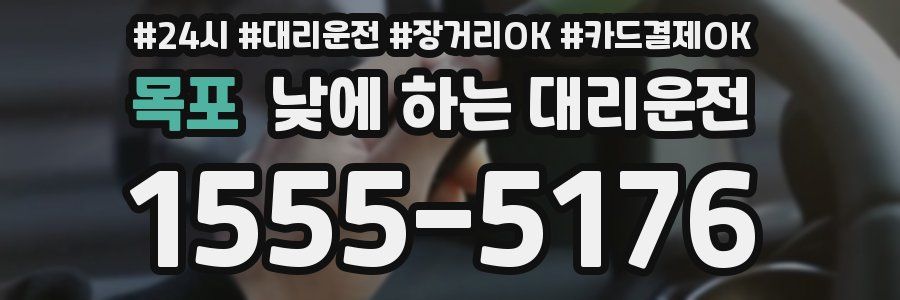 목포 낮에 하는 대리운전