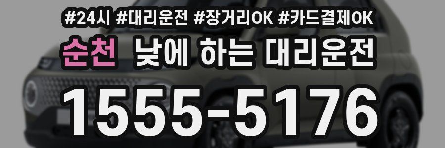 순천 낮에 하는 대리운전