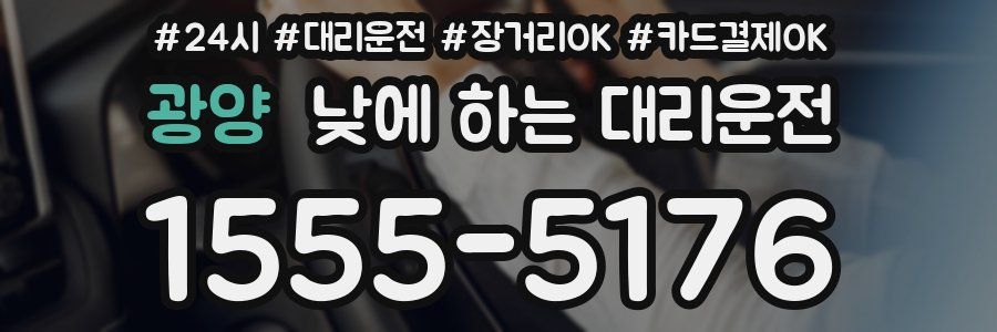 광양 낮에 하는 대리운전