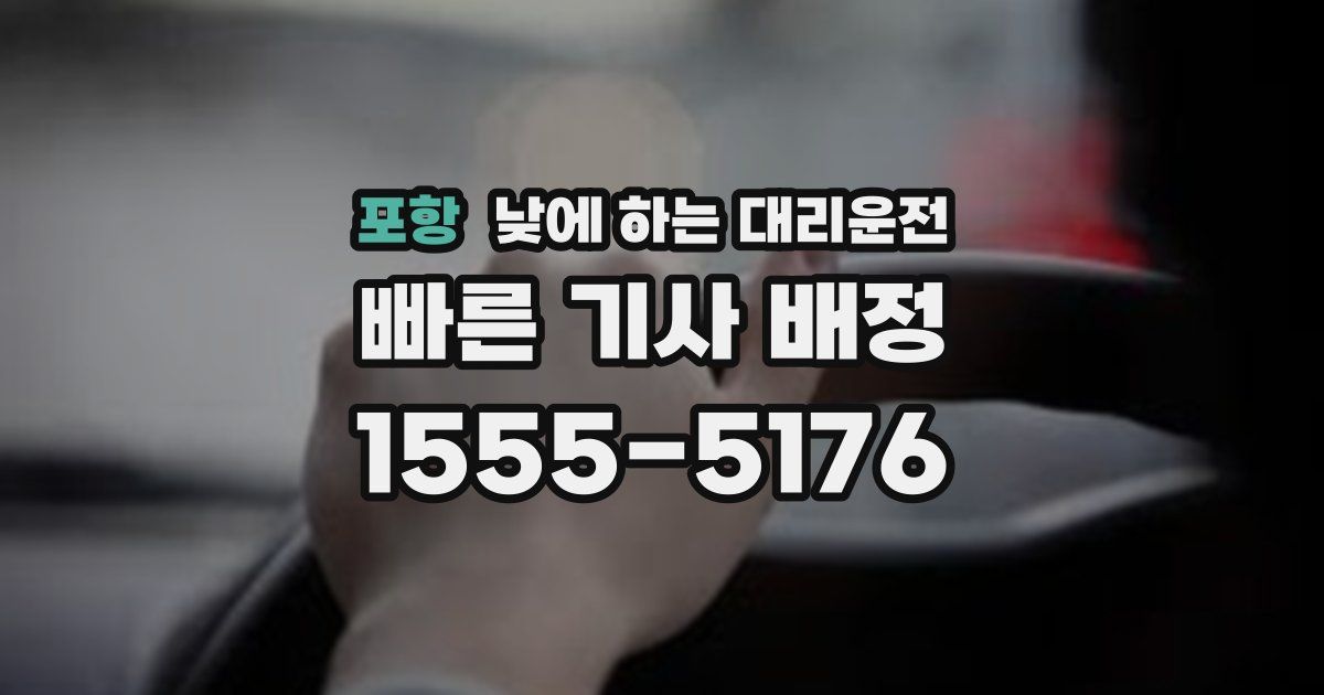 포항 낮에 하는 대리운전