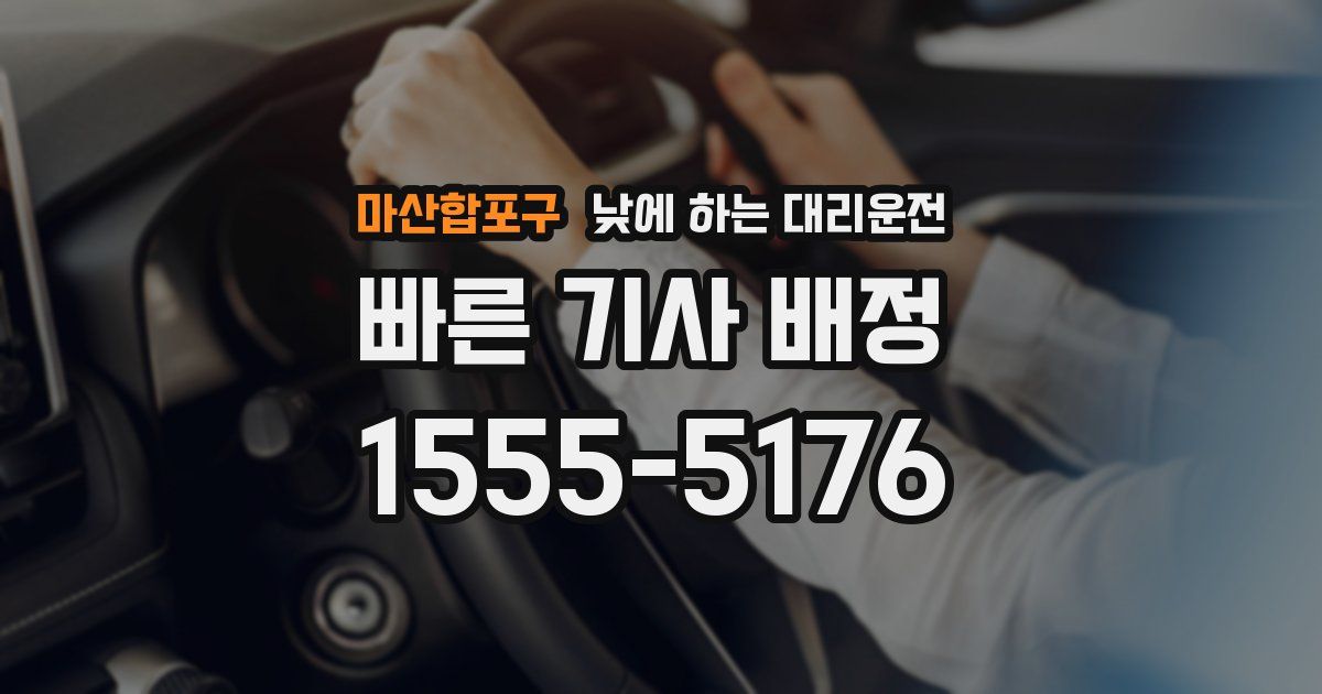 마산합포구 낮에 하는 대리운전