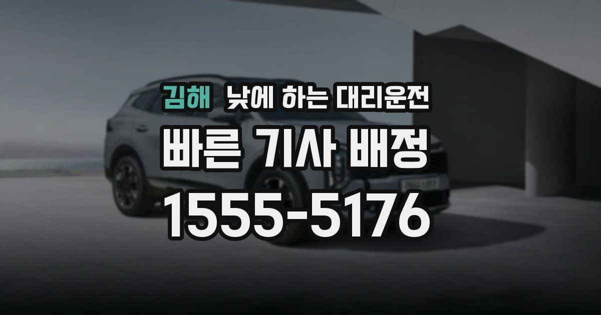 김해 낮에 하는 대리운전