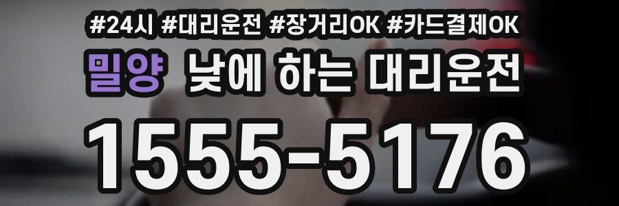 밀양 낮에 하는 대리운전
