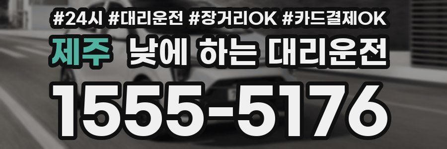 제주 낮에 하는 대리운전