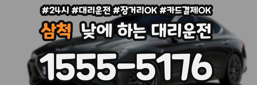 삼척 낮에 하는 대리운전