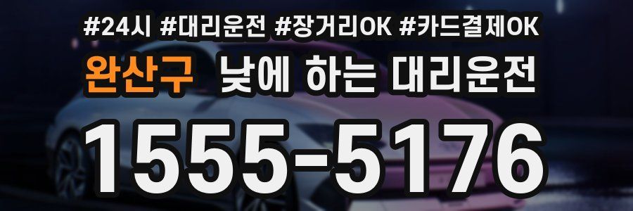 완산구 낮에 하는 대리운전