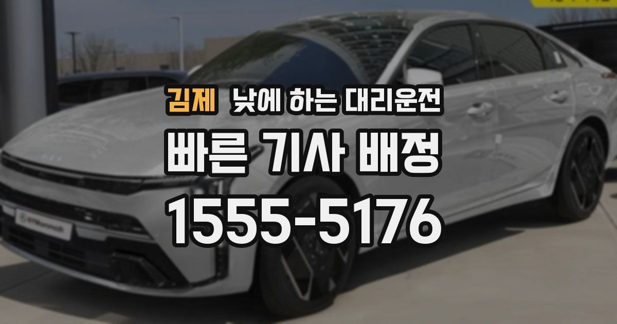 김제 낮에 하는 대리운전