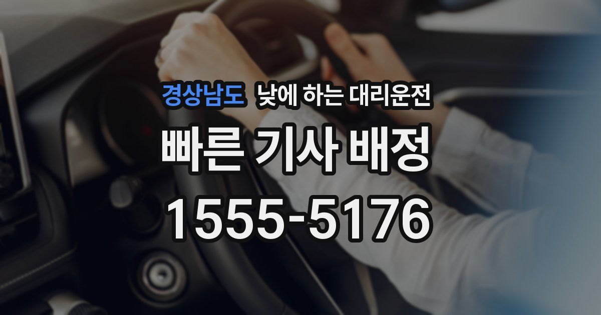 경상남도 낮에 하는 대리운전
