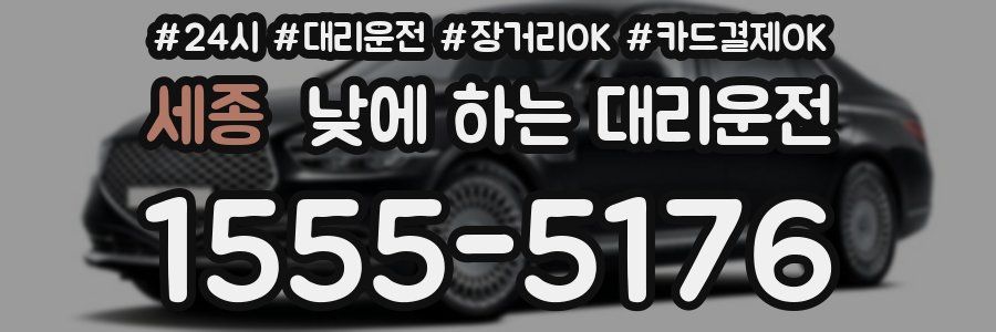 세종 낮에 하는 대리운전