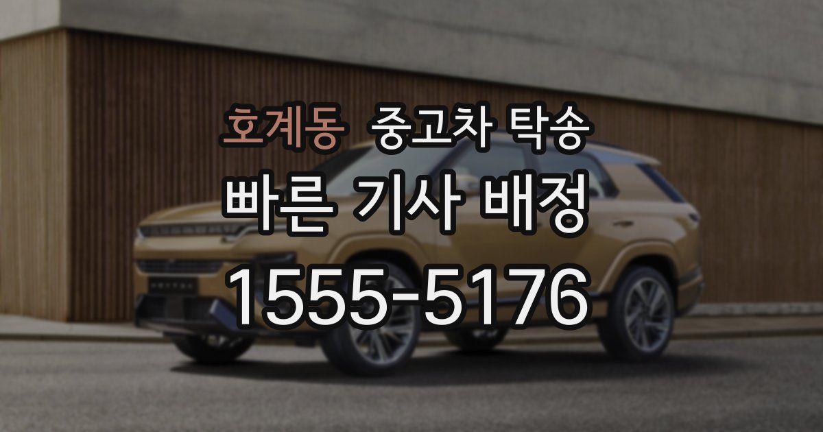 호계동 중고차 탁송