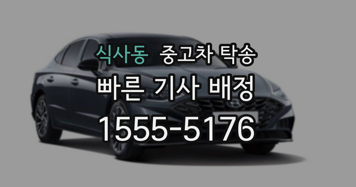 식사동 중고차 탁송