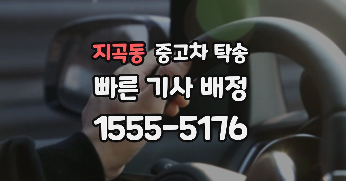 지곡동 중고차 탁송