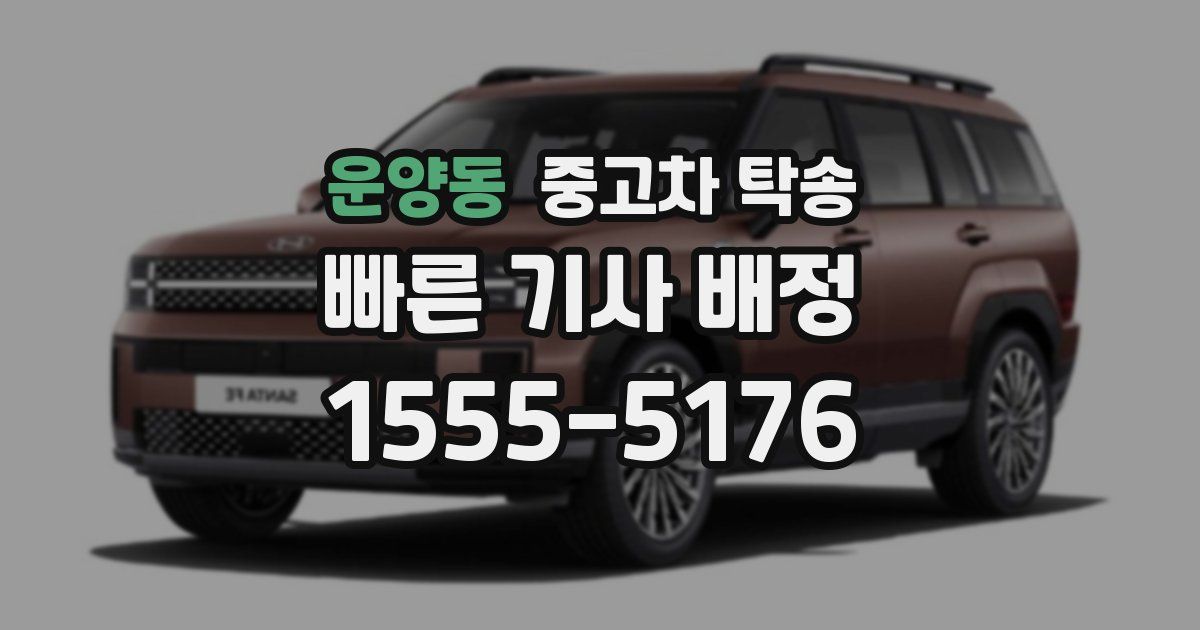 운양동 중고차 탁송