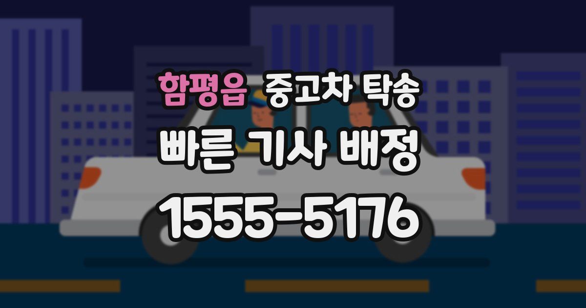 함평읍 중고차 탁송