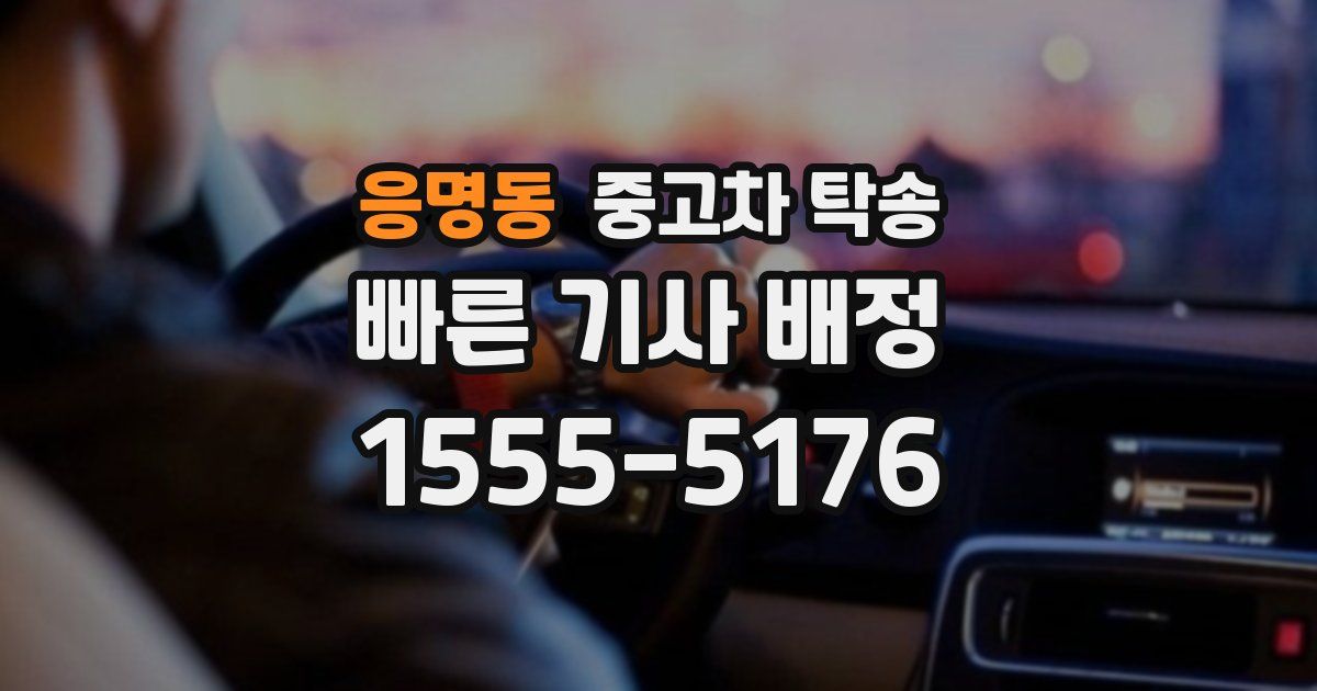 응명동 중고차 탁송