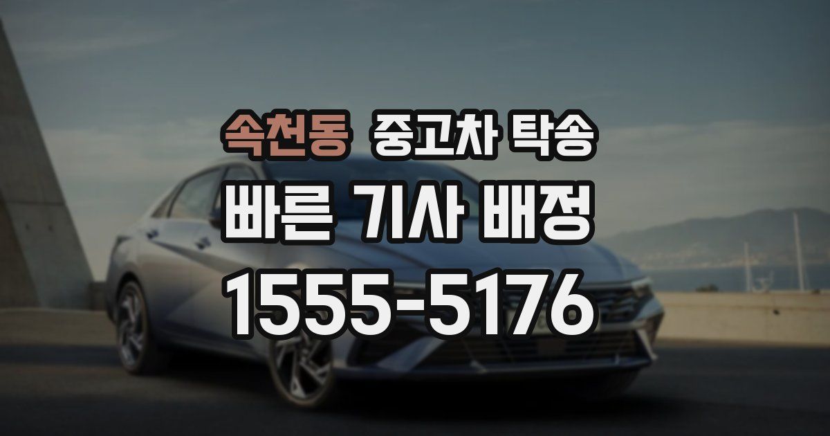 속천동 중고차 탁송