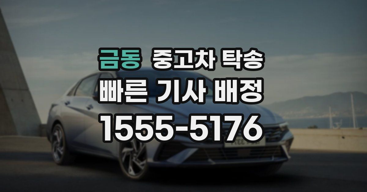 금동 중고차 탁송